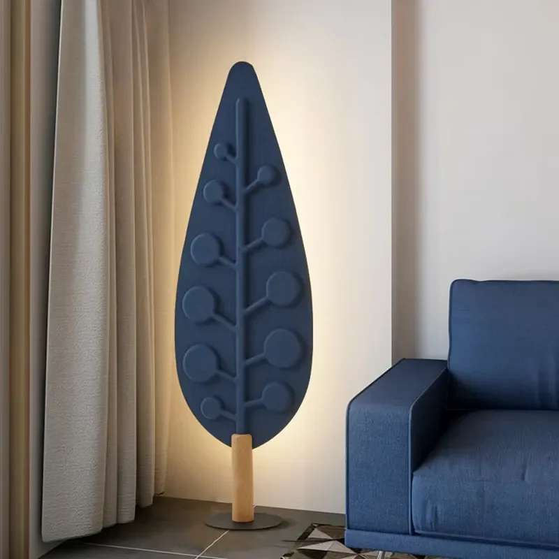 Scandinavian Modern Creative Lighting Floor Lamp Wood Stand Minimalist Living Room Vertical Light Floor Lamp