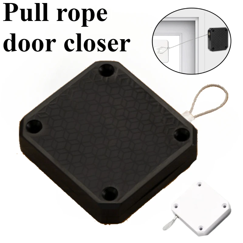 Automatic Door Closer Dual Purpose Household  Non Punching Pull Rope Door Closer for Bedroom Sliding Door Return Simple Silent