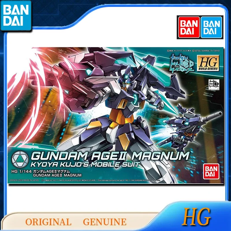 Bandai original original hg gundam age2 magnum kyoya kujo's mobiler anzug anime action figuren kinder geschenk montage modell verzierungen