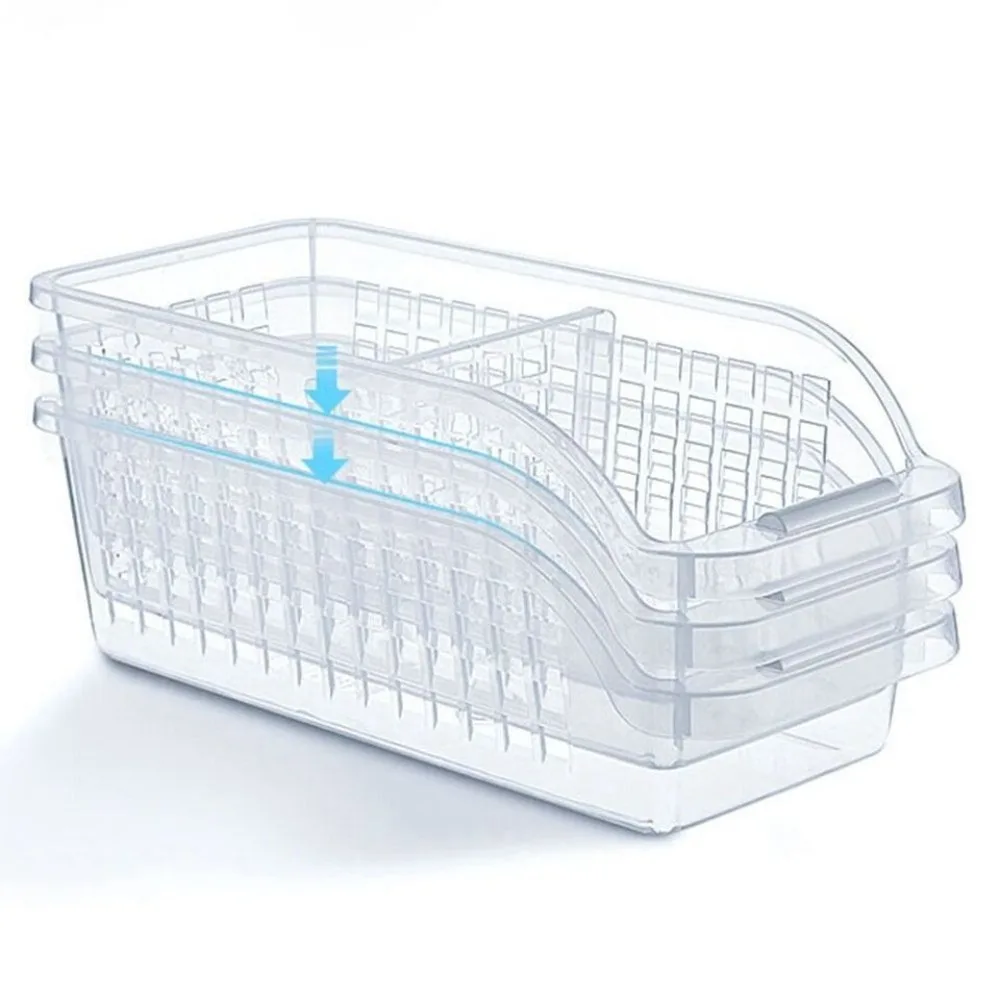 Plastic Fridge Storage Box Transparent Refrigerator Organizer kitchen Portable