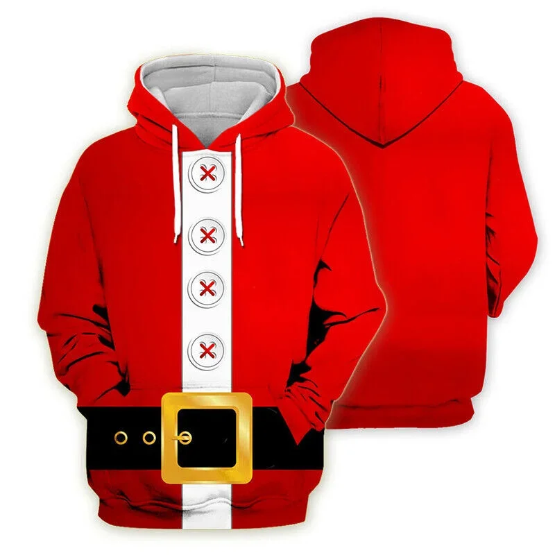 

Interesting 3D printed hooded sweatshirt for Christmas men, new fashion clothing in hooded sweatshirts and sweatshirts, Santa