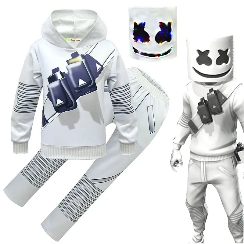 Costumes de Cosplay pour Garçons, Masque LED, Fortnite, Musique Trempée, Halloween, Partie AA, Intéressant, Nouveau, 2025