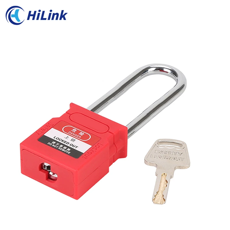 Safety LOTO High Quality Multicolor 76mm Long Tough Steel Shackle Padlock With Alike Key Or Differ Key image 4