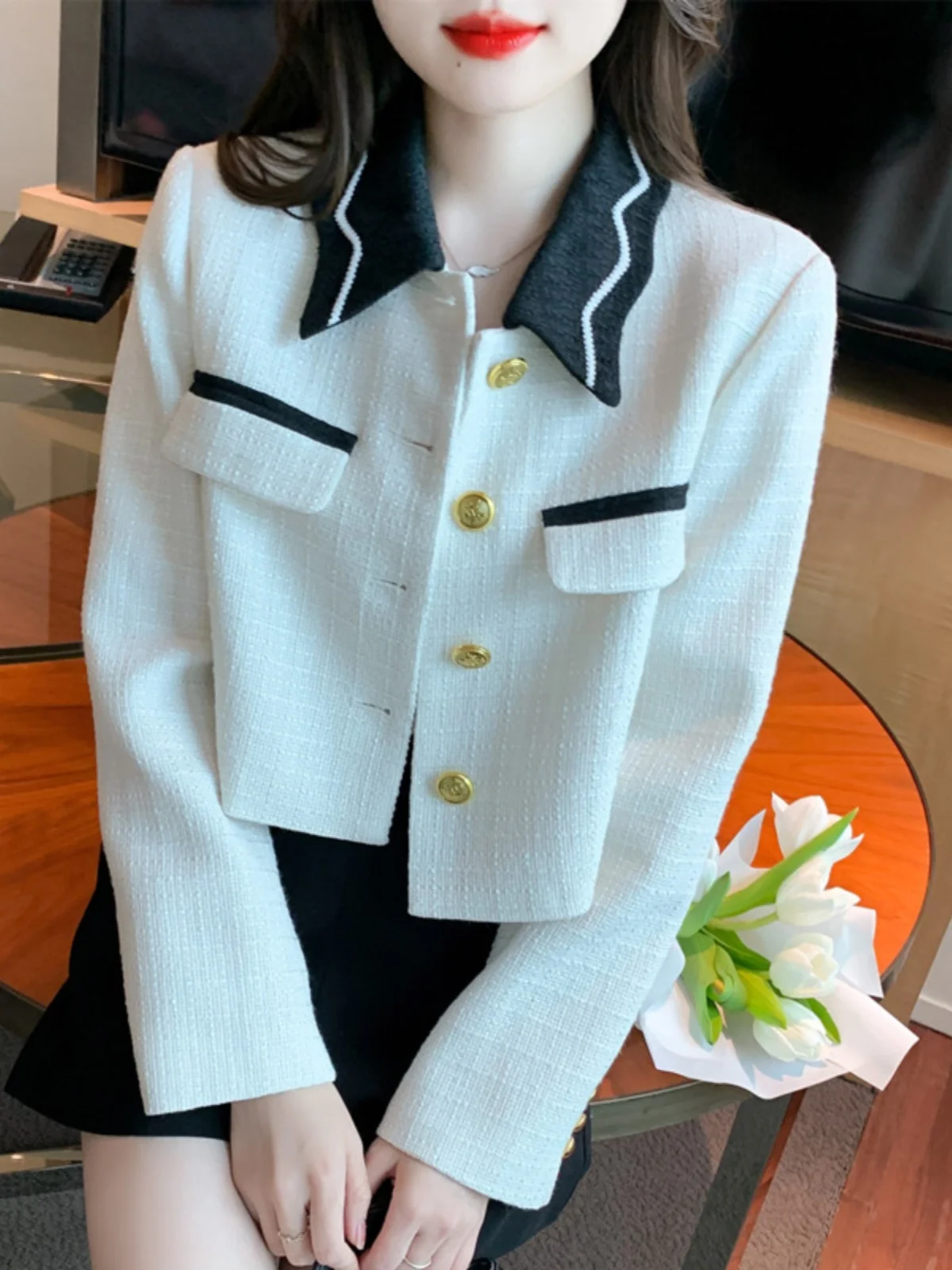 

Ele ort Suit Sle Outerwear for Women in Spring Autumn Season Name Lady Little Fraance Sle New 2026 Faion