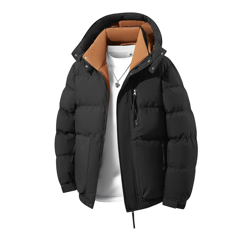 2026 Winter cotton-padded coat Men's High Quality Fashion Trendy Comfortable Versatile Solid Color Warm Casual Cotton Jacket