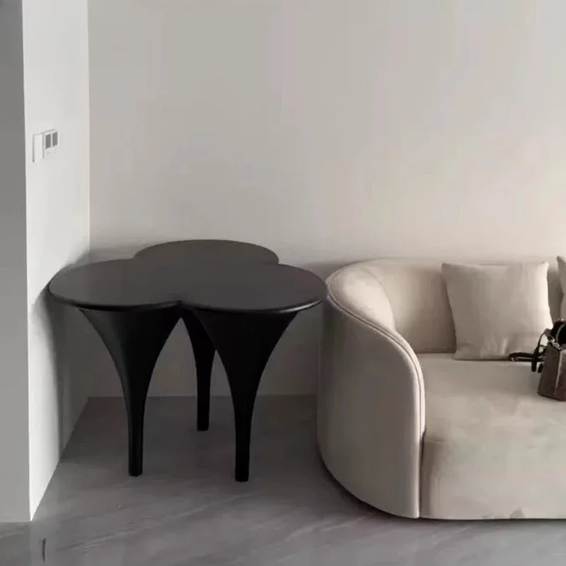 Simple art cloud bar table, waterproof bar table, fiberglass three-leaf coffee table, leaf modeling hall decoration table