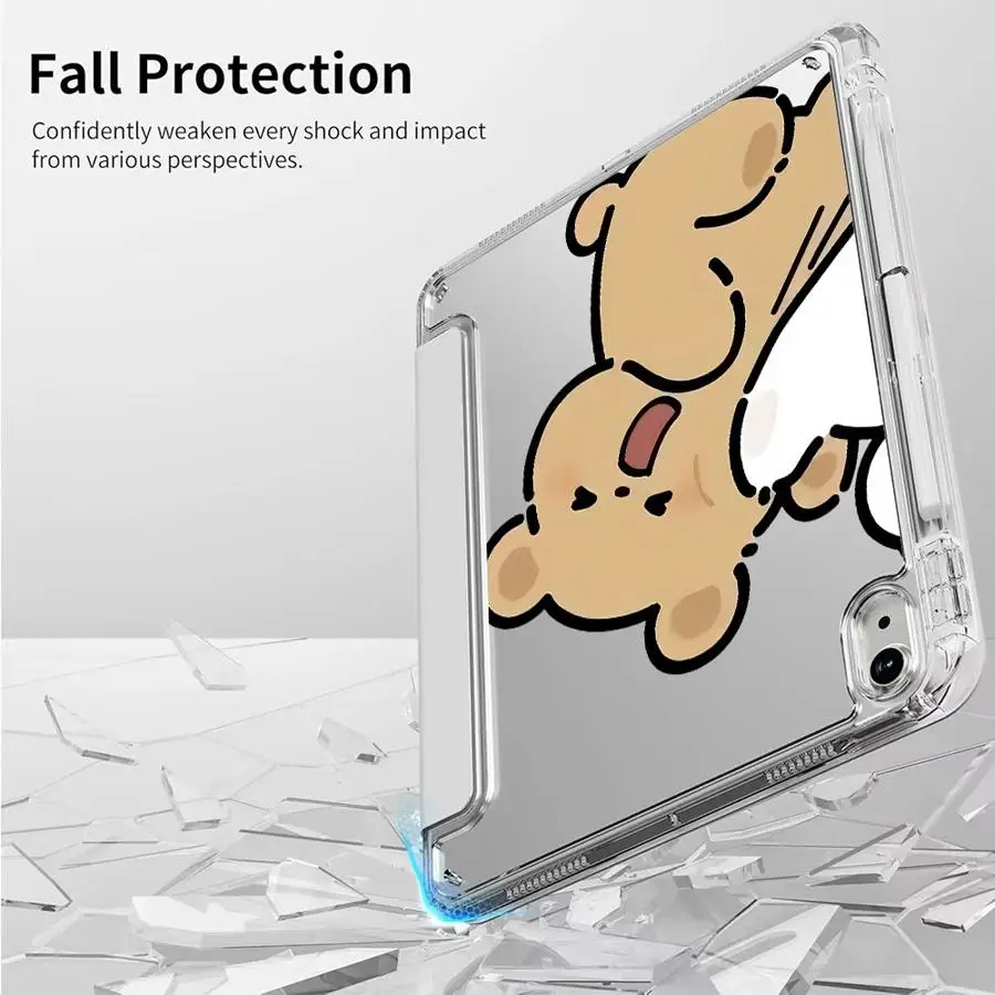 Holder Cover Tablet Case For iPad Air 4 5 M3 M2 M4 11inch Mini 6 7 Pro 11th 10th 9th 8th 7th 12.9inch Pro 2025 Y-Fold Cartoon