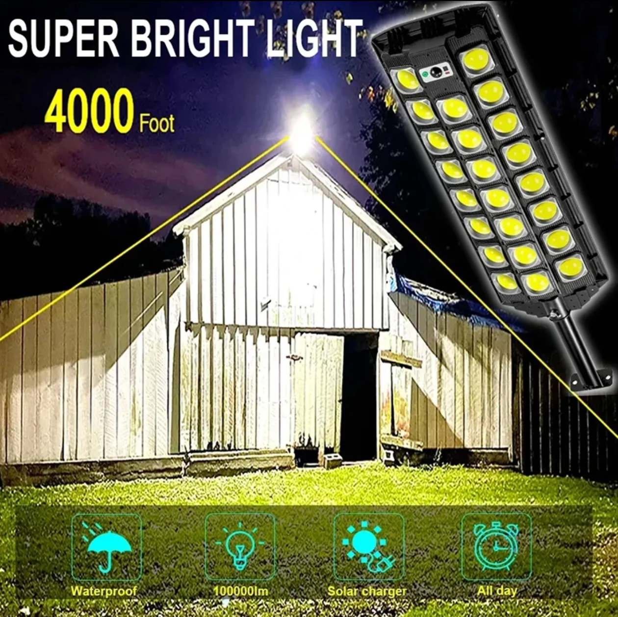 5000W Most Powerful Solar Light Outdoor Super Bright Solar LED Lamp Sunlight Motion Sensor Street Lights Waterproof Garden Lamps