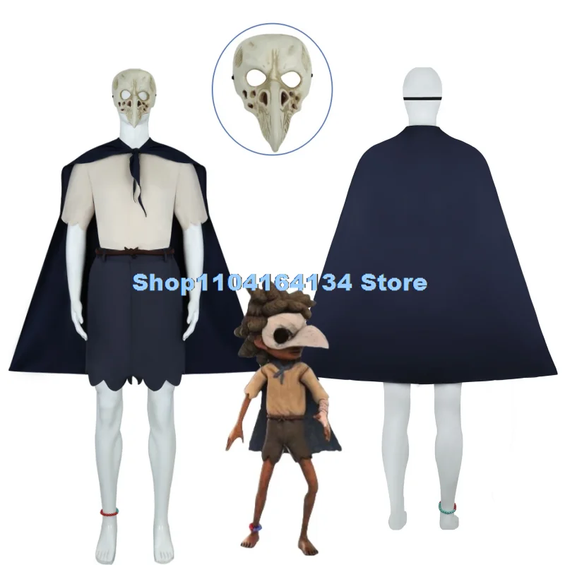 Jeu Little Nightmares 3 LOW Cosplay Costume pour hommes, déguisement, cape, uniforme, ensemble complet, Halloween, tenues de carnaval