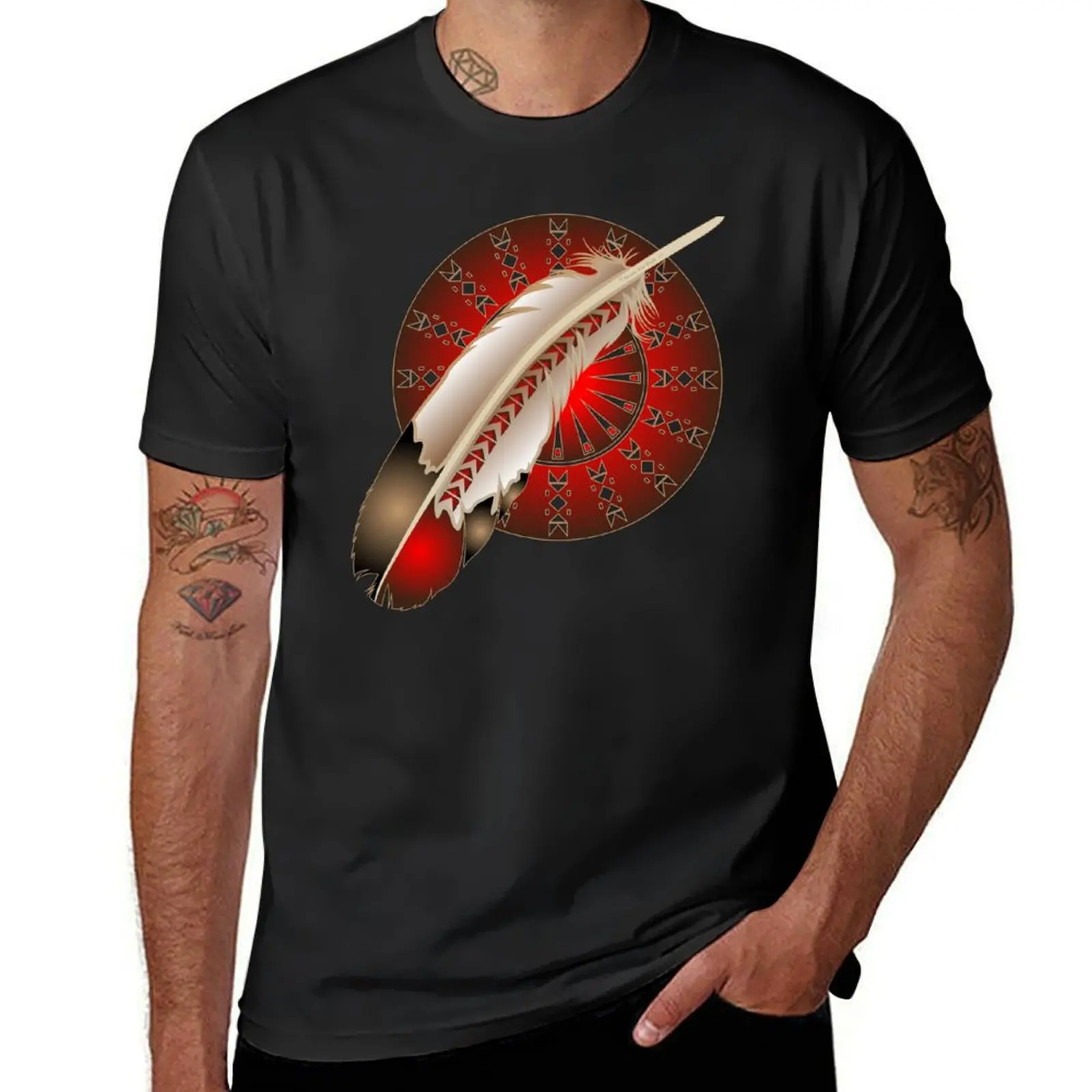 Wacipi Pow Wow (Red) T-Shirt blacks korean fashion summer top mens t shirts casual stylish