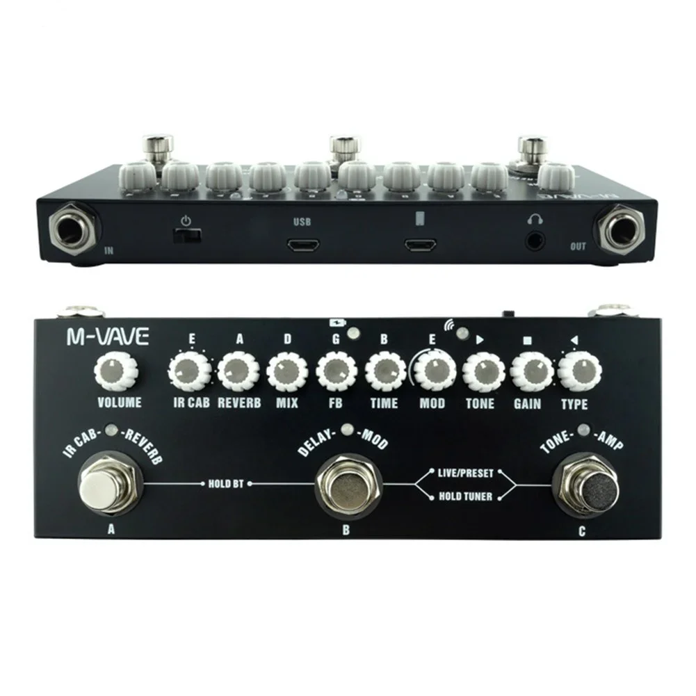 Imagem -05 - M-vave Cube Baby Delay Multi Efeitos Pedal Processor Misturadores Pedal Efeito Guitarra Pedal Phaser Reverb Armários ir Simulação Coro