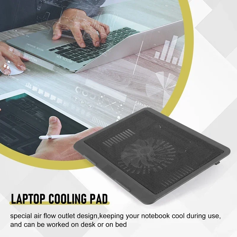 

Universal Laptop Strong Winds Mute Cooling Base Tablets Laptop Cooling Pad 14 Inch Large Fan Radiator Laptop Stand Notebook