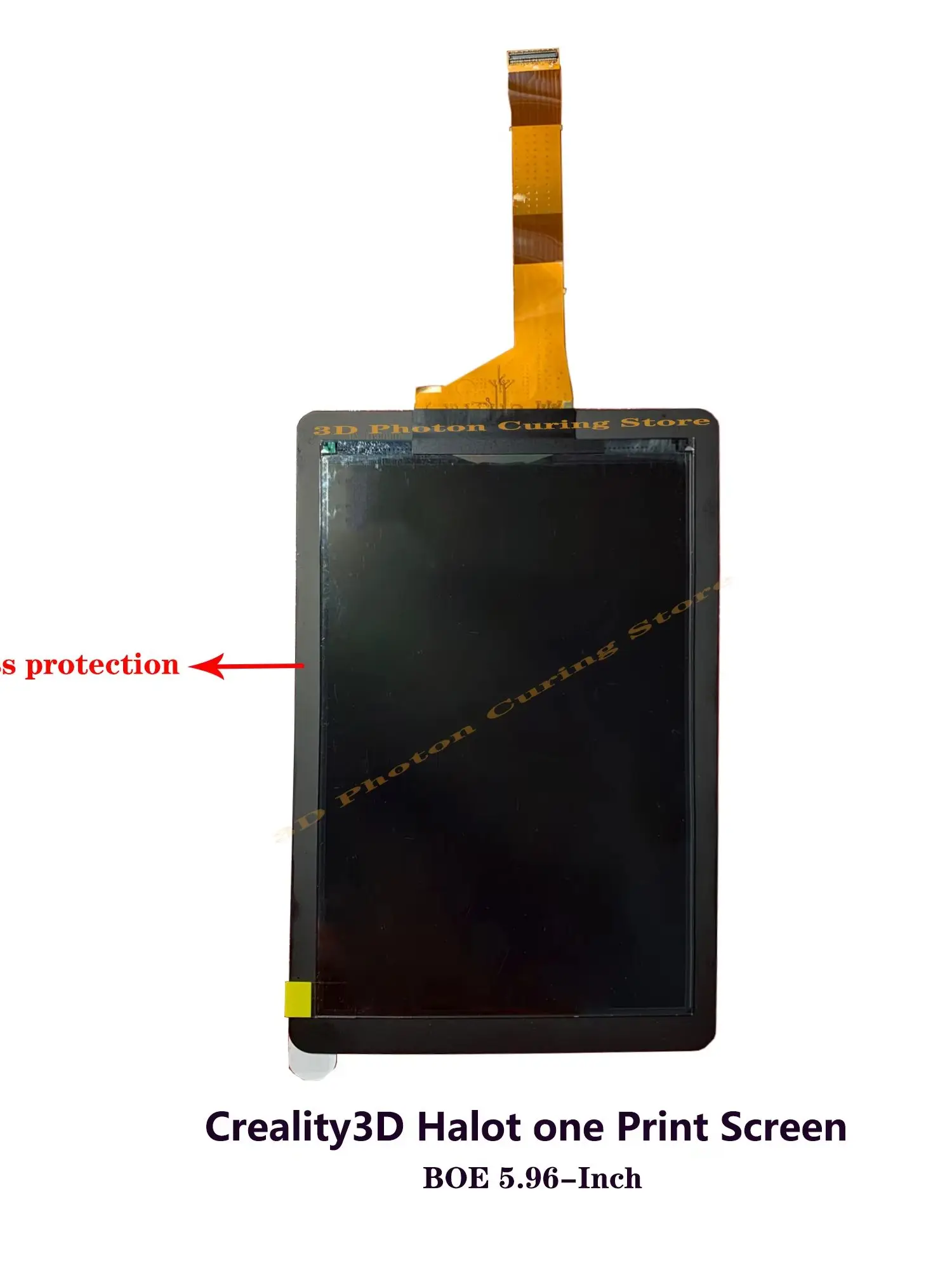 Ekran Creality3D Halot One 5,96 cala czarno-biały 2K LCD do drukarki 3D z szkłem ochronnym, akcesoria do drukarek 3D — zdjęcie produktu 2