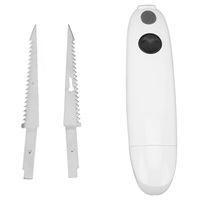 Electric Carving Kitchen Knife Cordless Washable Battery Powered Knife Stainless Steel PP Easy   for Camping