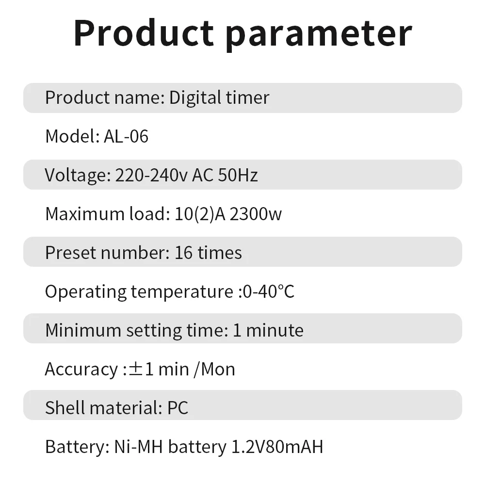 220V EU Electronic Digital Countdown Switch Universal Charging Timing Socket Programmable 7 Days Timer Kitchen Tools