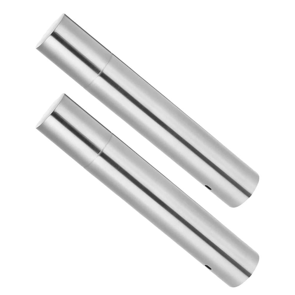 

2 Pcs Stainless Steel Document Organizer Cylinder Box for Birth Certificates Diploma Cover Metal Storage Tube Poster Holder
