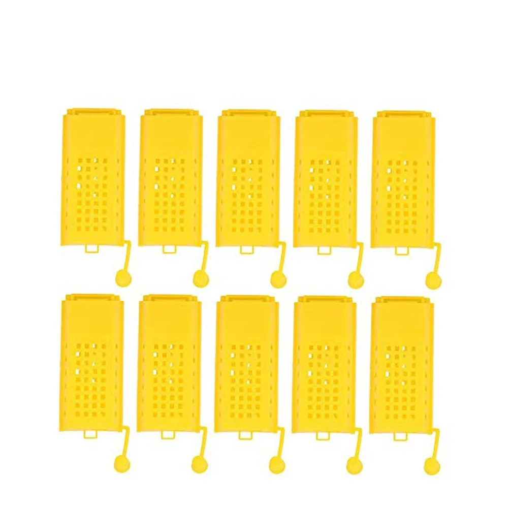 

10Pcs Beekeeping Rearing Plastic Queen Cages Lightweight Durable Small Size Bee Transporting Equipment Tool