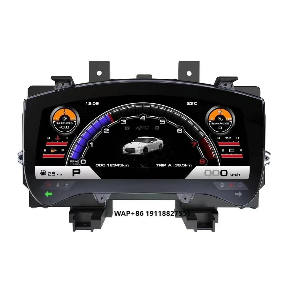 

WEIJUNPRO Car LCD Dashboard 12.3 Inch Digital Gauge Cluster Meter for GTR 2007-2016 Digital Dashboard