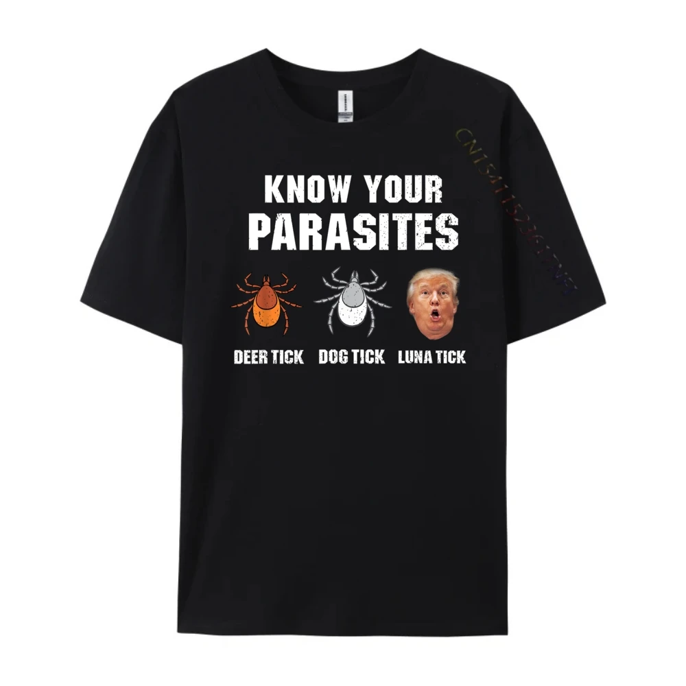 Know your parasites - Funny Anti Trump Mens Shirts Graphic Tee SOFT T-Shirt New Years Eve