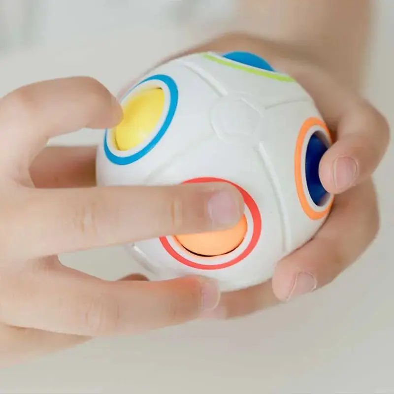 

Magic Rainbow Puzzle Ball Cube Speed Ball Fun Stress Reliever Fidget Ball Toy Christmas Stocking Stuffers for Kids And Adults