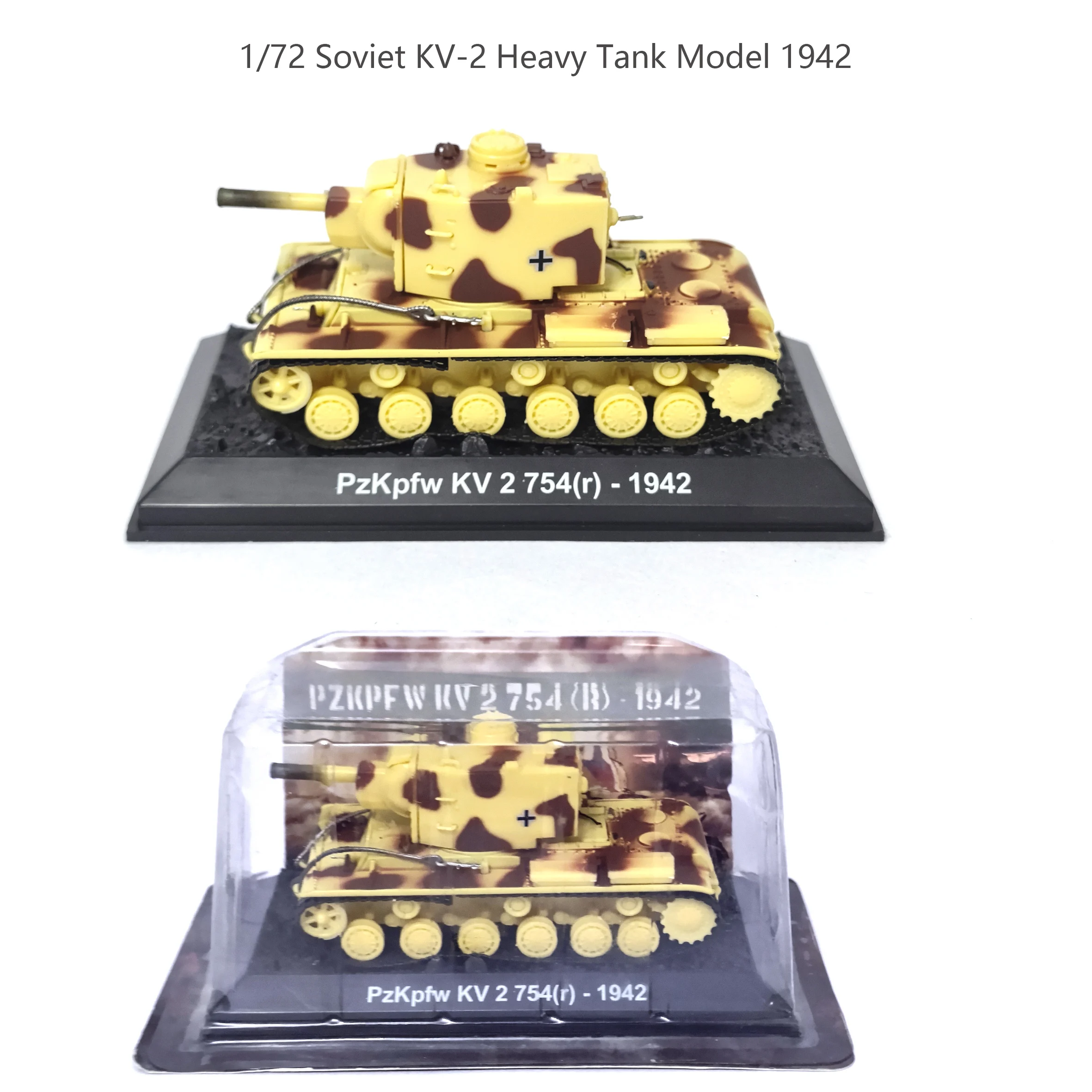 1/72 Soviet KV-2 Heavy Tank Model 1942  German seizure of painting  Half alloy collection model