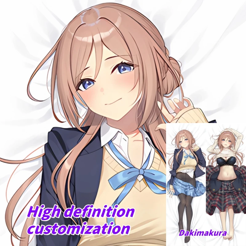 Dakimakura Anime THE IDOLM@STER Rinami Himesaki Double-sided Print Life-size Body Pillow Cover Bedding Gifts