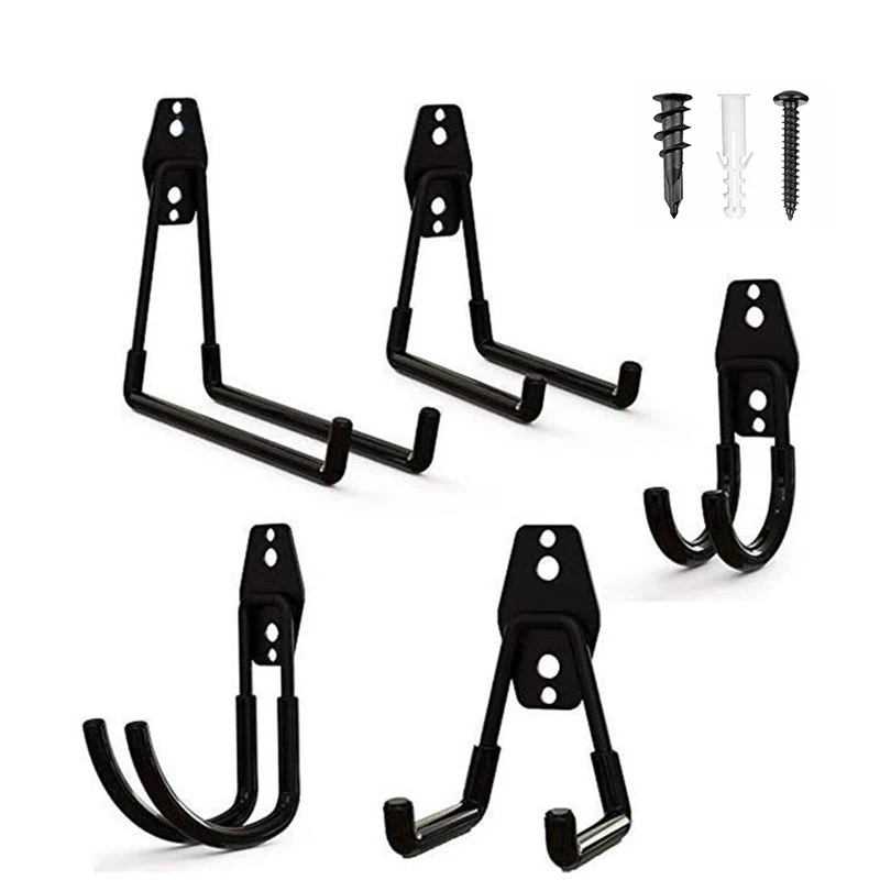 Heavy Duty Metal Hook Garage Organizer Wall Mount Bicycle Hanger Hooks Anti-slip Storage Hook With Screw For Ladders Garden Tool