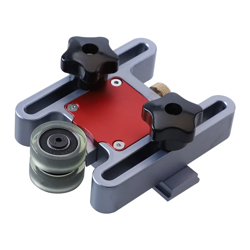 Woodworking Push Table Saw Wheel Bearing Roller Press, Table Saw Flip-flop Aluminum Alloy Feather Plate Chute Auxiliary