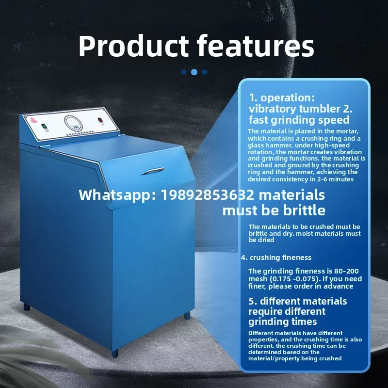LYY Sealed Sample Preparation Crusher Laboratory Grinding Crusher Laboratory Ore Preparation Equipment Vibration Sample Mill