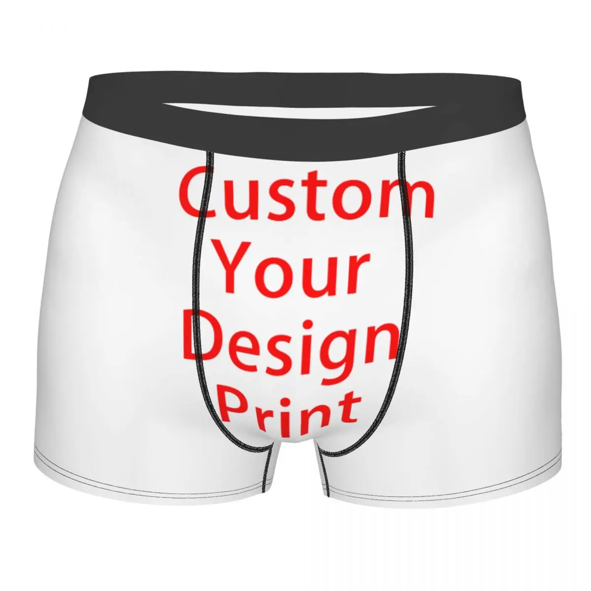 Male Fashion Custom Your Design Underwear Customized Logo Printed Boxer Briefs Stretch Shorts Panties Underpants