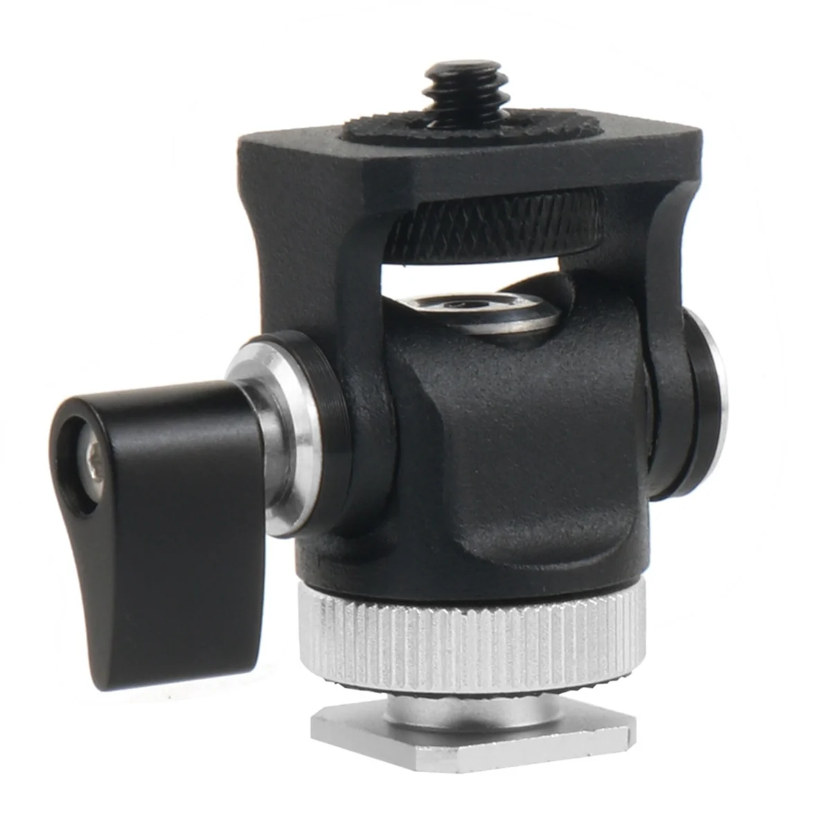 360 Swivel Hot Shoe Mount Adapter 1/4 Inch Screw Mount Stand Mini Tripod Ball Head for Camera Video Mounting Camera