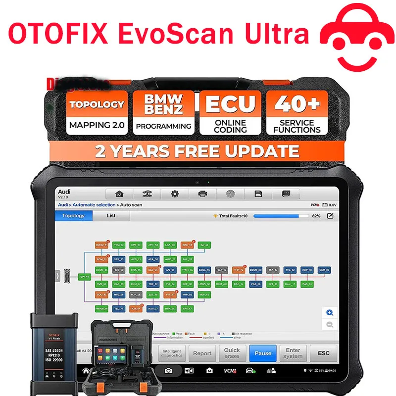 

OTOFIX EvoScan Ultra Car Diagnostic Scanner J2534 OEM ECU Programming Coding Scanner Tool Topology Mapping 2 Years Free Update