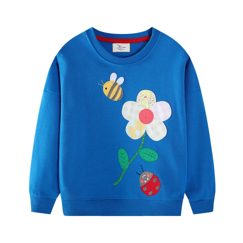 Jumping Meters  Long Sleeve Bee Embroidery Sweatshirts + Leggings Children's Clothing Sets Autumn 2 Pcs Suit Kids Outfits Outfit