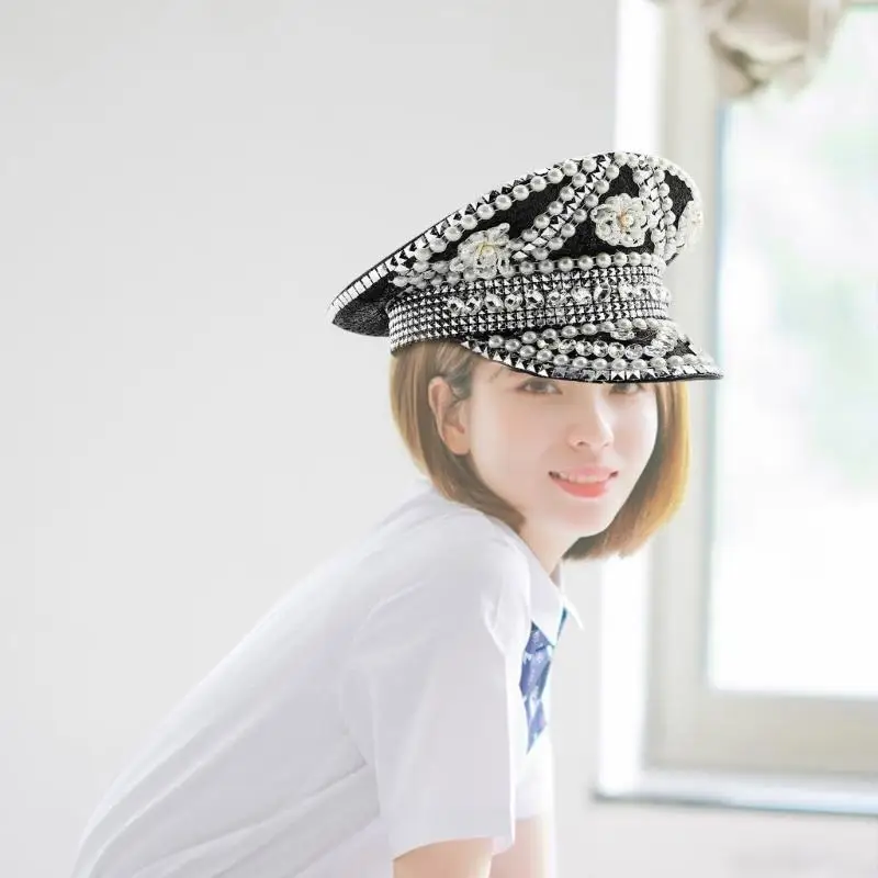 652f Jeweled Captain Heavy Crystal Sailor Überraschung Geschenk für Mädchen Jungen Braut für Karnivale Musikfestival