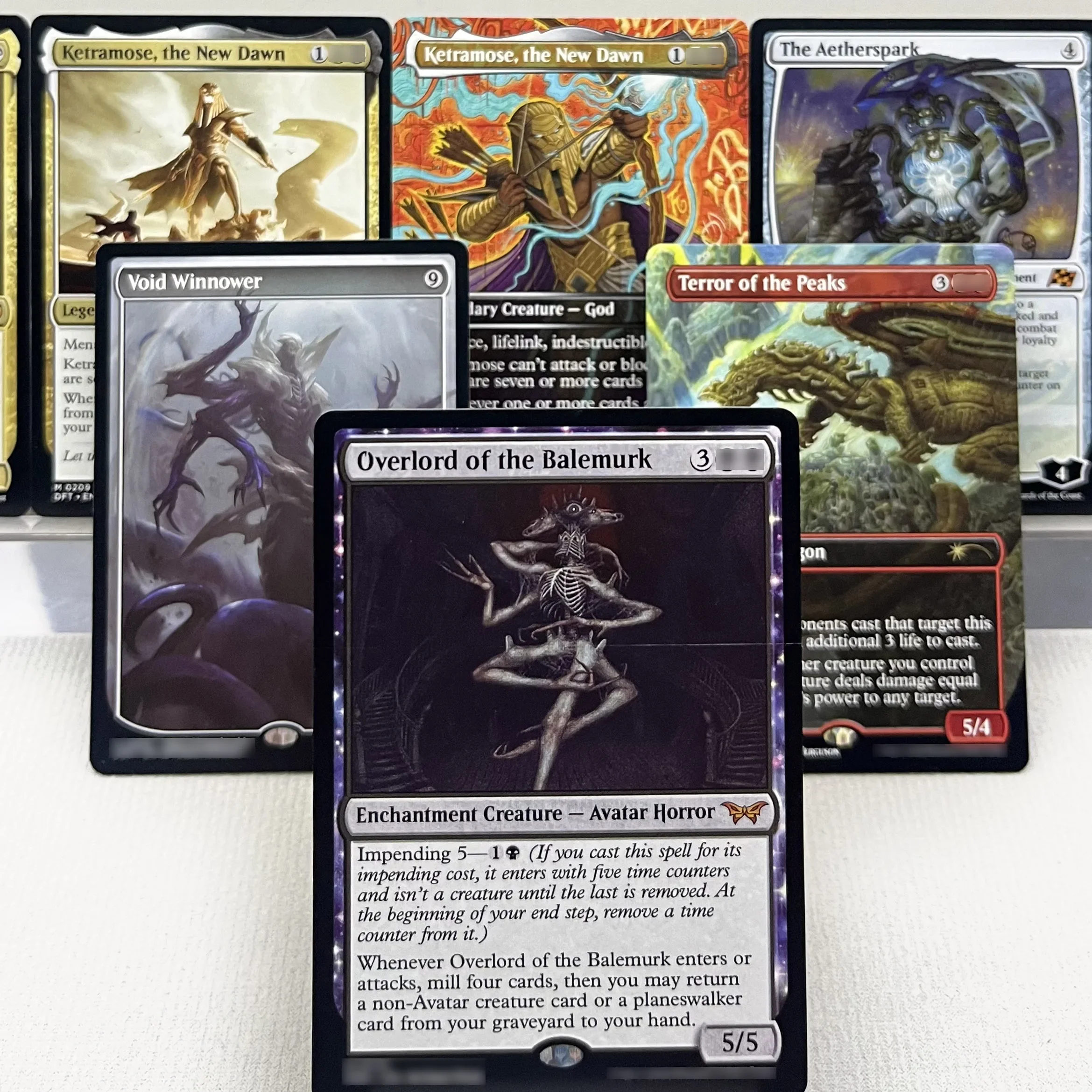 بطاقات DFT DSK HOLO11-I02 Tcg السحرية Ketramose، The New Dawn Brightglass Gearhulk Kaito، Bane of Nightmares Overlord جمع