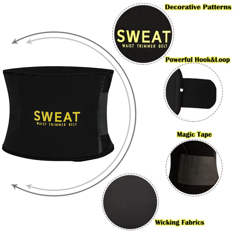 2 PCS Women's Waist Trainer Female Neoprene Slimming Belt Body Shaper Tummy Control Belts Adjustable Band Promote Sweat Weight Loss Shapewear Band