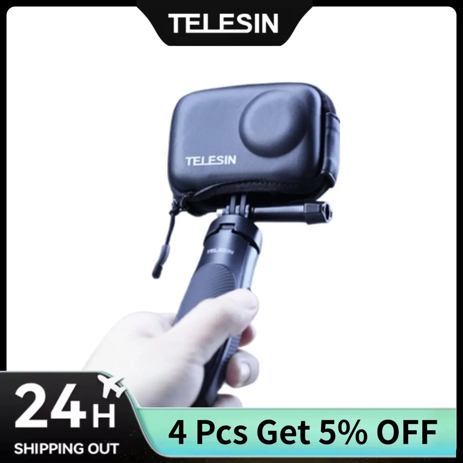

TELESIN Mini Storage Bag for DJI OSMO Action 5 Pro 4 3 Brushed Half Open Quick Release Carrying Protective Bag DJI Accessories