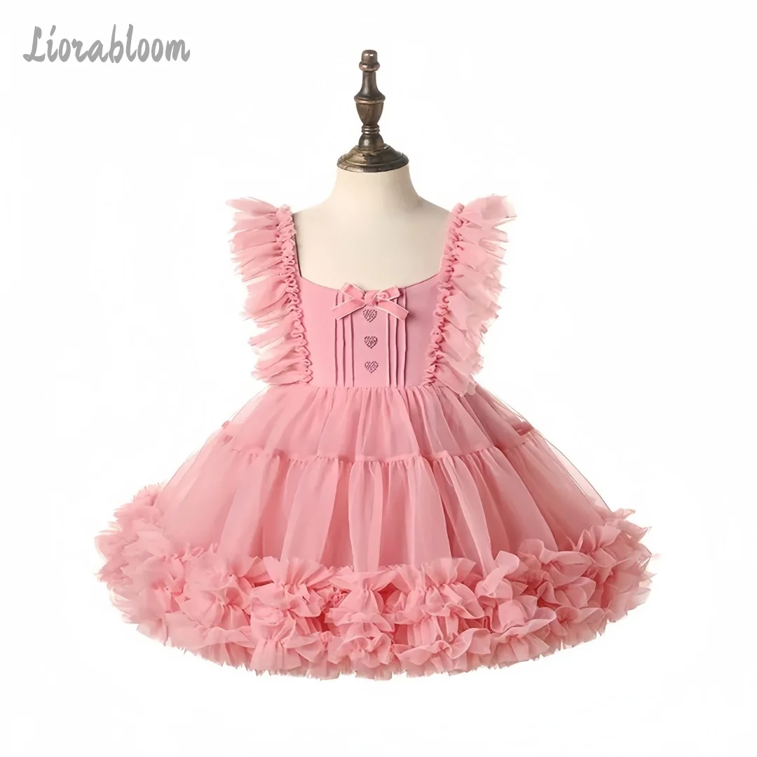 Vestidos Dopamine-Palette, Vestidos de Tul Coloridos, Vestidos Casuales para Niñas, Elegantes Vestidos de Noche, Vestido de Niña de las Flores, Vestido de Novia