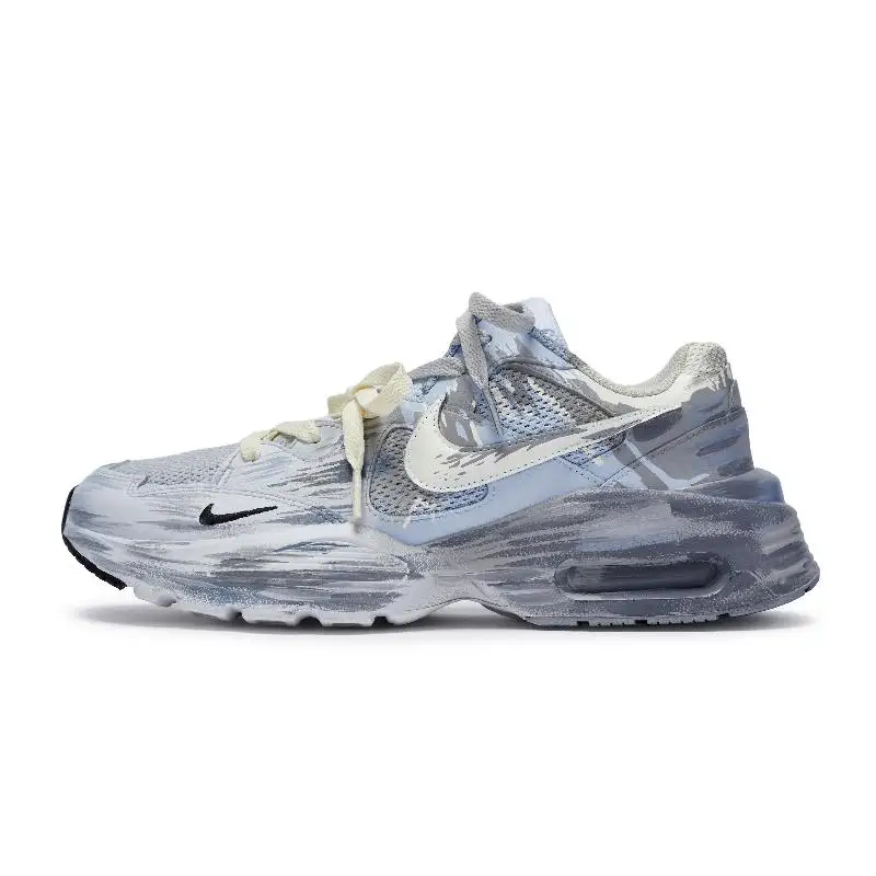 

[Женский стиль на заказ: Desolate Blue Realm of Oblivion] Женские кроссовки Nike Air Max Fusion с низким верхом, белые