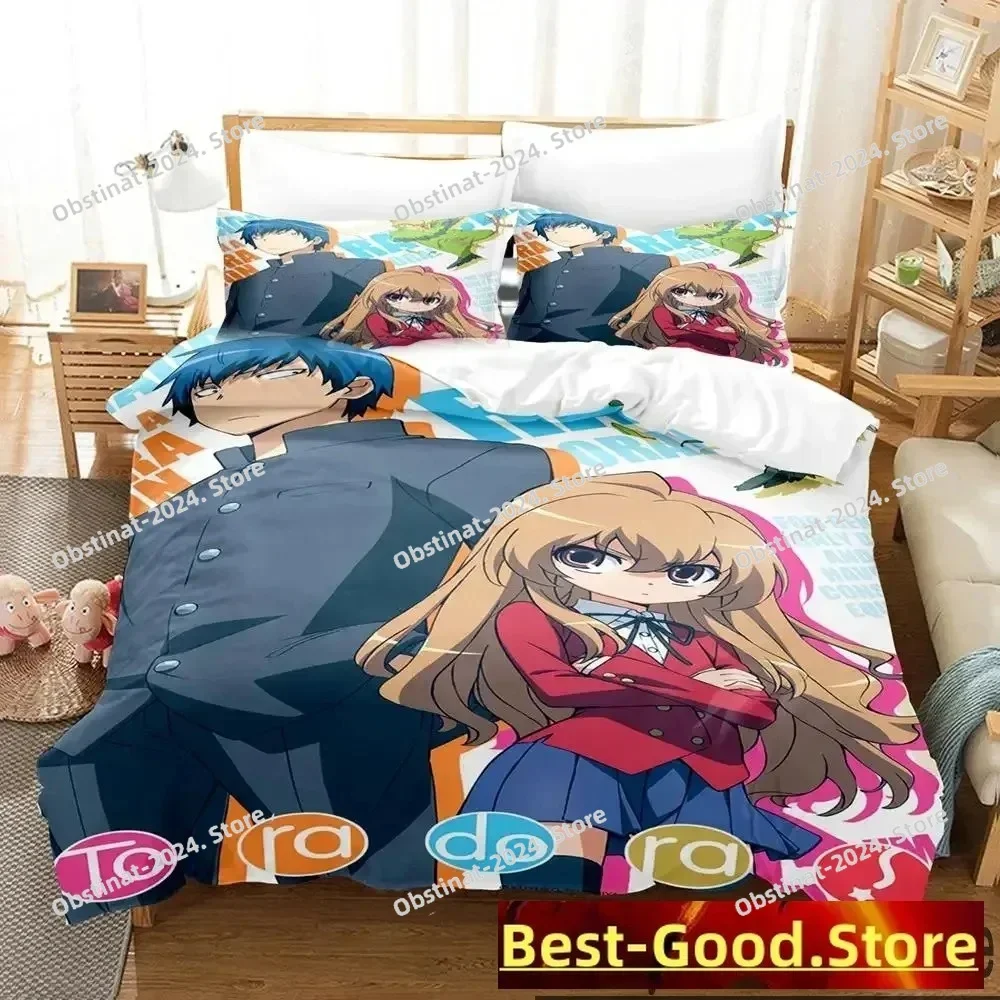

Anime TIGER×DRAGON Toradora Bedding Set Duvet Cover Bed Set Quilt Cover Pillowcase Comforter king Queen Size Boys Adult Bedding