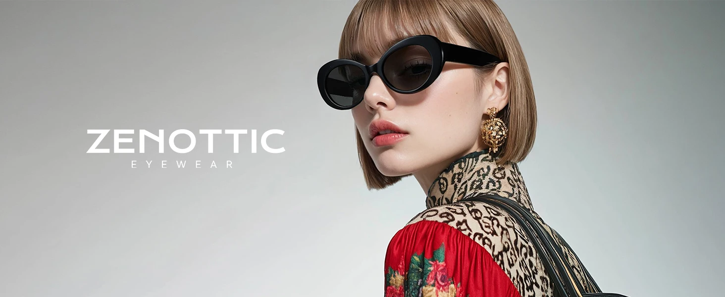 ZENOTTIC Neue Damen-Sonnenbrille, oval, handgefertigt, Acetat, polarisiert, UV400, Schutzsonnenbrille für Damen, Geschenk, Urlaub – Detail 1