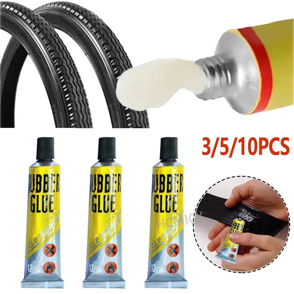 Pegamento Universal para reparación de neumáticos de coche, herramientas de reparación de neumáticos de motocicleta y bicicleta, pegamento de reparación de parches, 3/5/10 Uds.