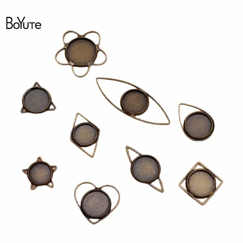 

BoYuTe Custom Made (200 Pieces/Lot) Fit 10-12-14MM Cabochon Base Blank Tray Setting Diy Jewelry Accessories Handmade Materials