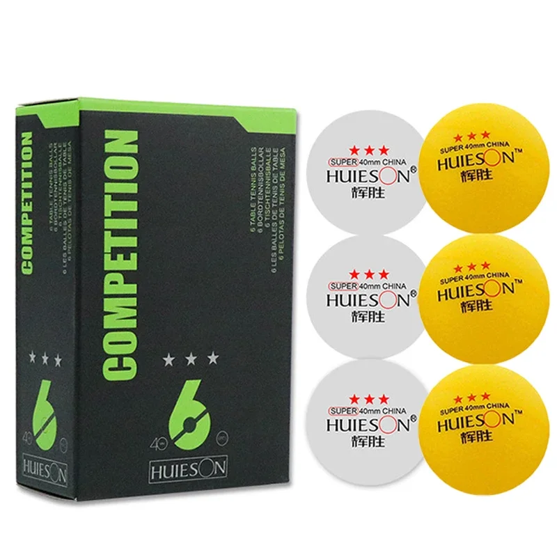 6pcs/pack 3-Star Table Tennis Balls Professional Advanced Amateur כדורי פינגפונג מיק Training Competition Sports Ping Pong Balls