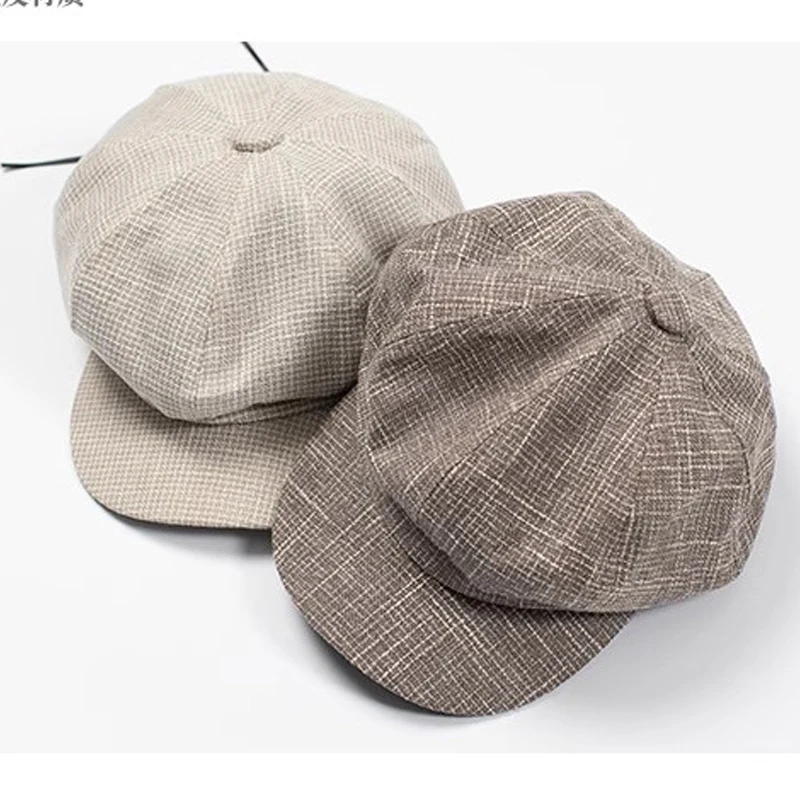 Japan Style Newsboy Cap Baker Boy Hat Flat Caps 8 Panel Peaky Herringbone Gatsby Hat Ivy Irish Cap For Men Women Driving Cap