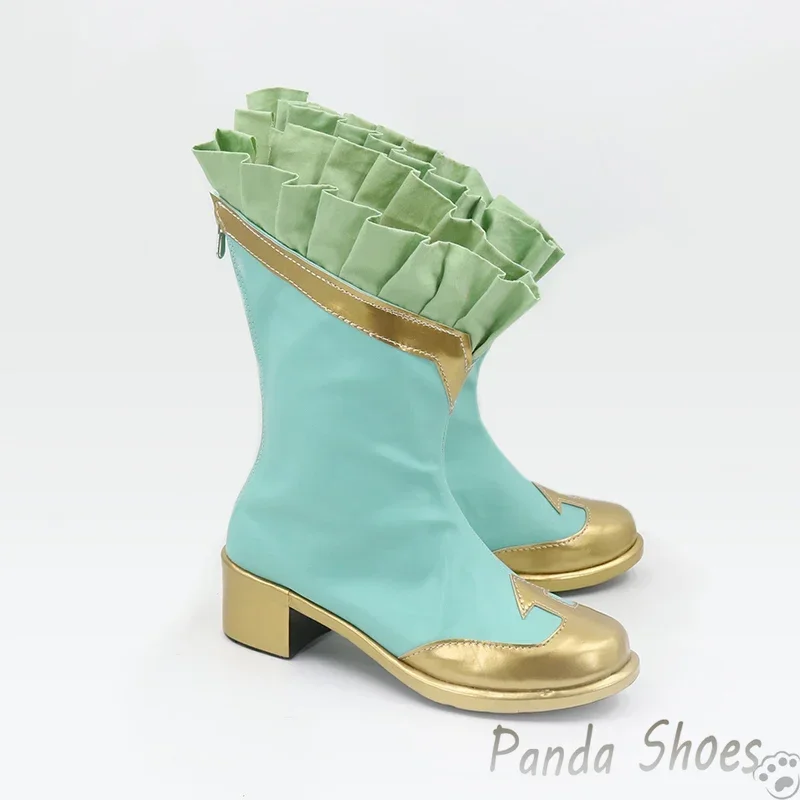 Umamusume Pretty Derby Grass Wonder Cosplay Schoenen Anime Game Cos Lange Groene Laarzen Cosplay Kostuum Prop Schoenen voor Halloween Party