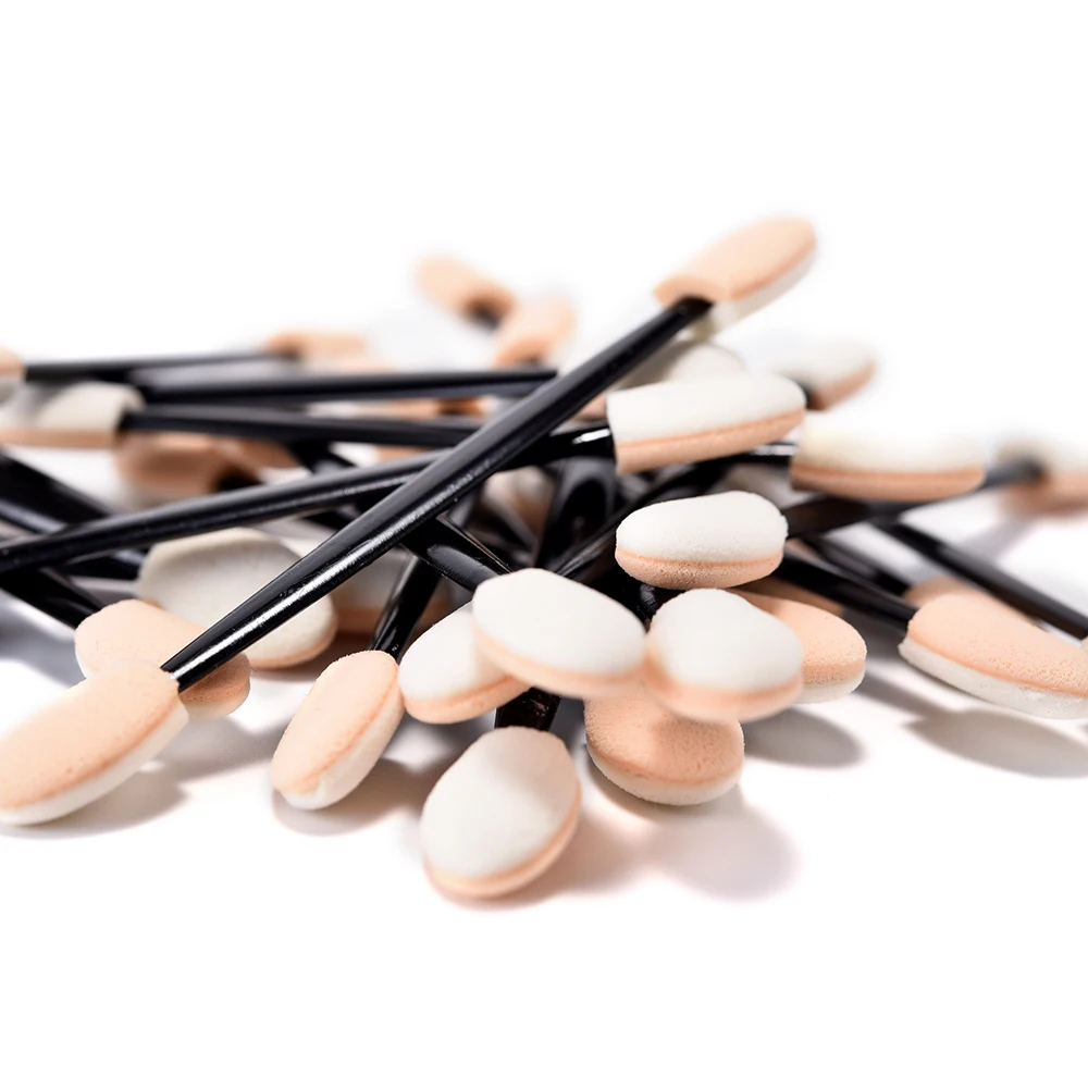 مزدوج 50/100 قطعة متعددة الوظائف فرشاة الأظافر ماكياج مانيكير أداة المحمولة عينيه فرشاة نهاية الإسفنج مسمار الفن فرشاة لمساحيق التجميل #1