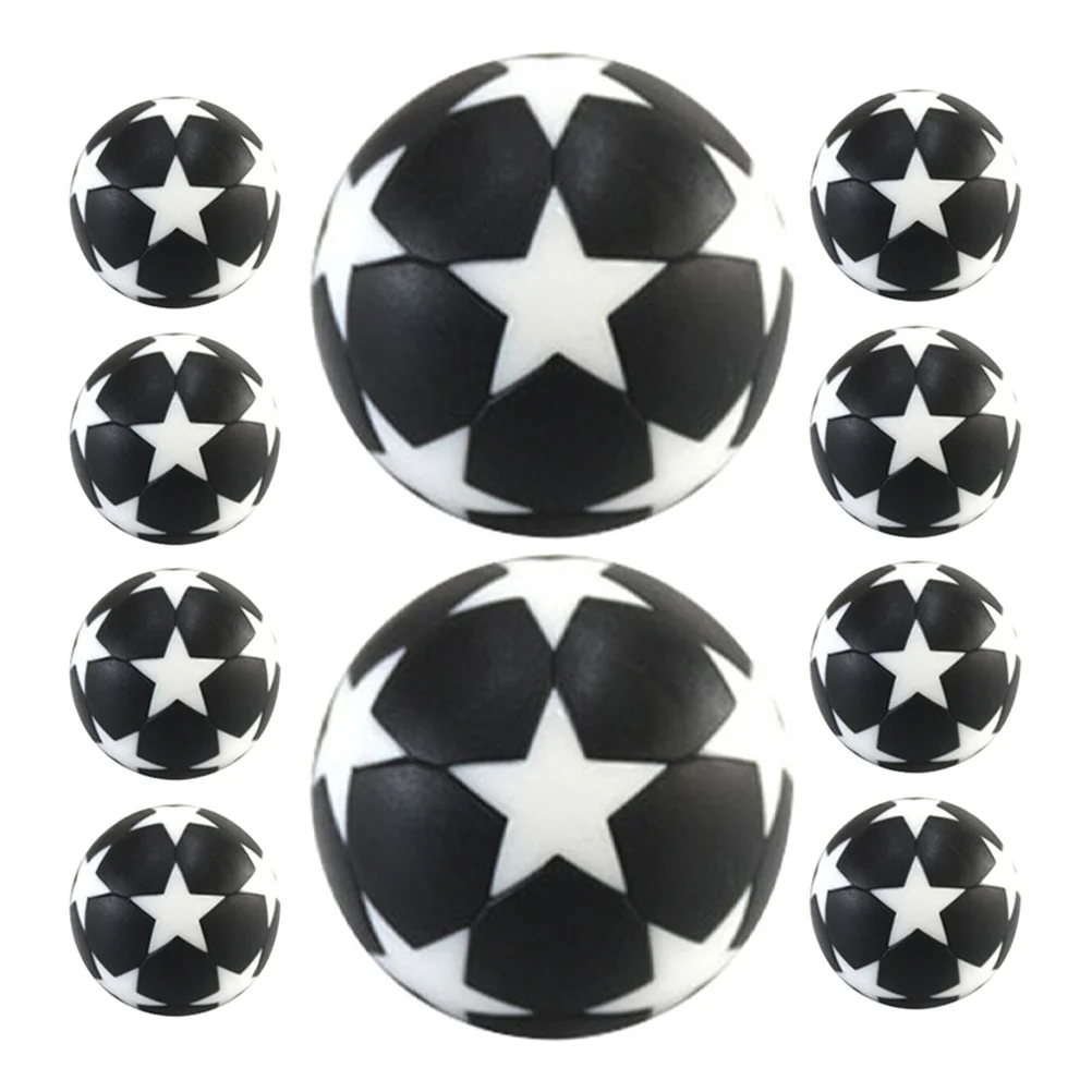 

10Pcs Miniature Footballs 32Mm Table Soccer Balls Black White Pattern - Compact Realistic Gameplay Desktop Football Game