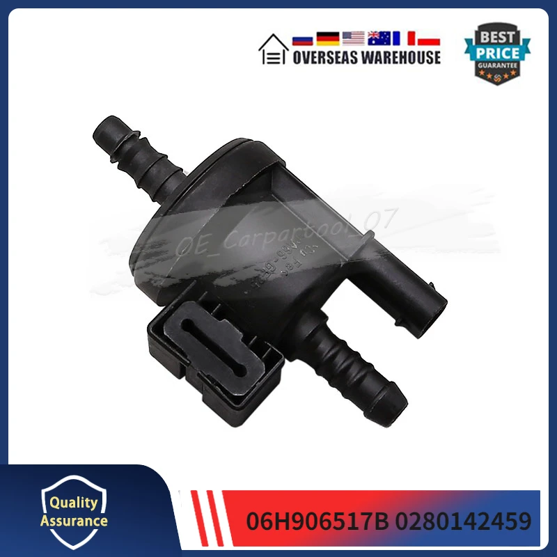 Fits For Audi A3 A4 R8 TT Volkswagen Jetta Intake System Vacuum Valve Purge Solenoid 1Pcs 06H906517B 0280142459