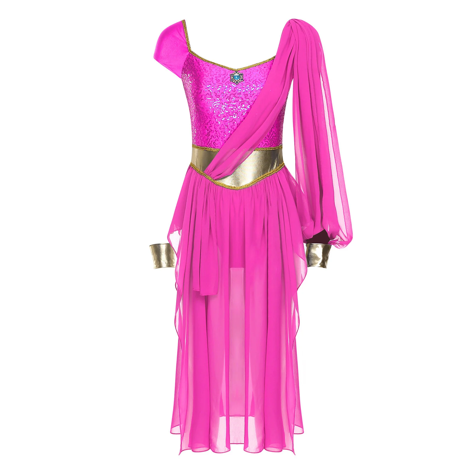 

Female Carnival Ancient Greek Rome Athena Egyptian Princess Queen Role Play Dress Robe for Halloween Stage Performance Uniform